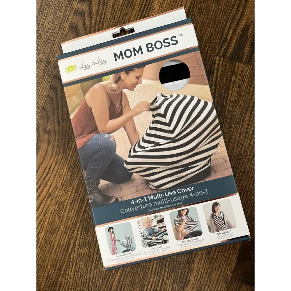 Itzy Ritzy Mom Boss® 4-In-1 Multi-Use Nursing Cover And Scarf NEW